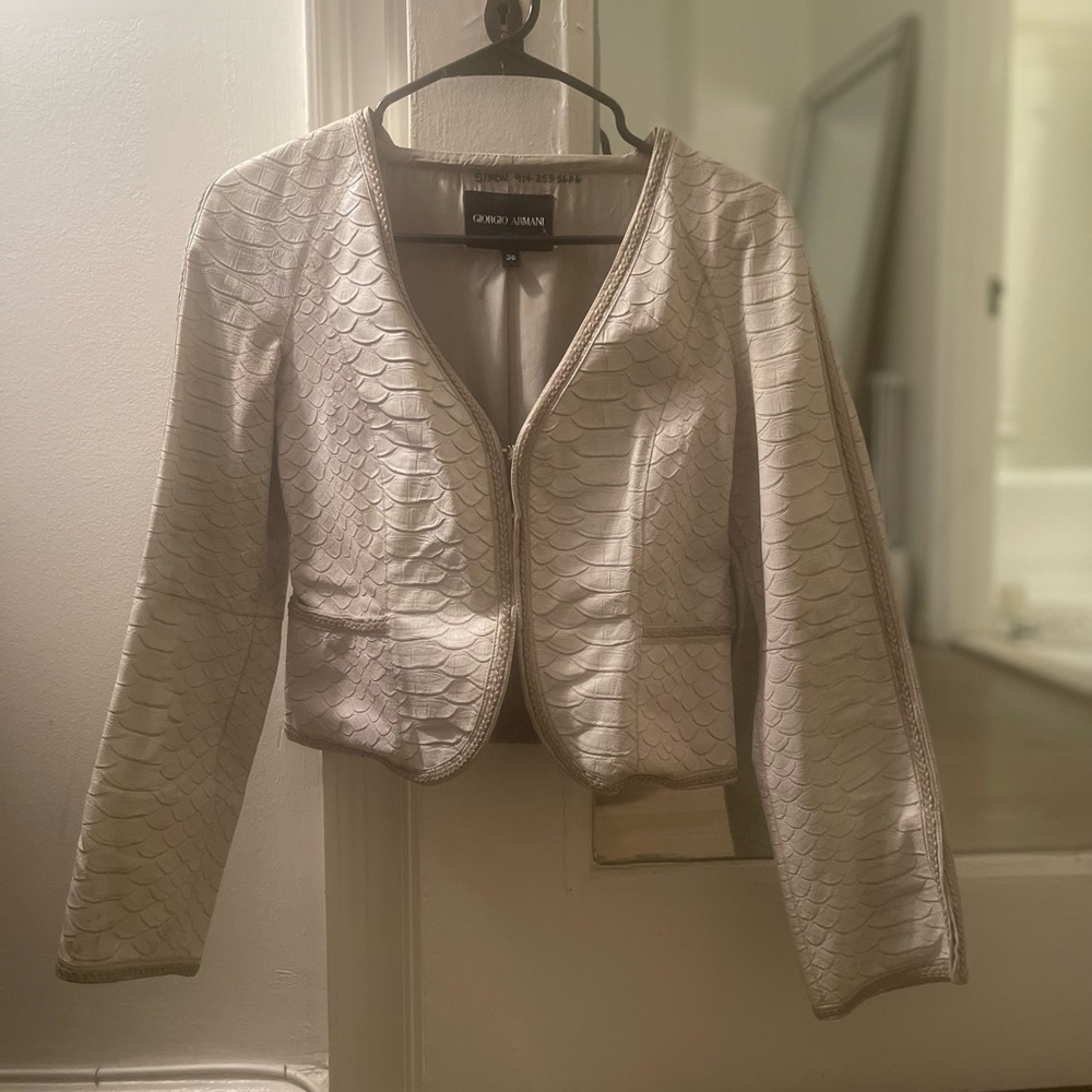Vintage Armani leather jacket size 36